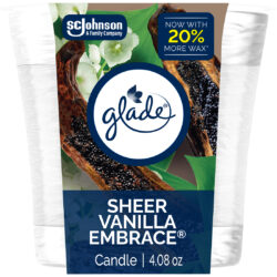 GLADE SCENTED CANDLE - 4.08 oz SHEER VANILLA EMBRACE