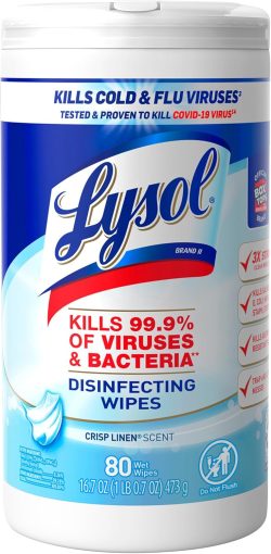 LYSOL DISINFECTING WIPES 80ct CRISP LINEN