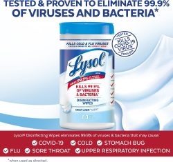 LYSOL DISINFECTING WIPES 80ct CRISP LINEN - Image 3