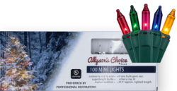 LIGHT SET-  100 MULTI -  GREEN WIRE -UL