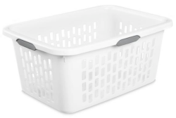 LAUNDRY BASKET-2 BUSHEL ULTRA WHITE - Image 1
