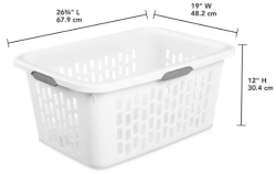 LAUNDRY BASKET-2 BUSHEL ULTRA WHITE - Image 2