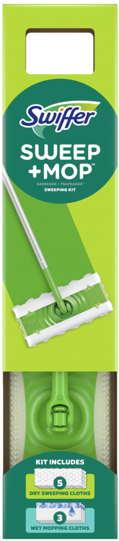 SWIFFER SWEEPER-KIT 2in1 SWEEP & MOP w5/DRY+3 WET CLOTHS