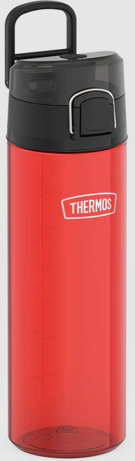 THERMOS PLASTIC WATER BOTTLE W/ SPOUT LID 26oz - RED