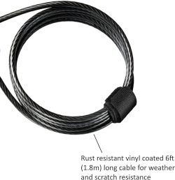 MASTER ADJSTBL LOCKING CABLE  6' - 5mm THICK - Image 3
