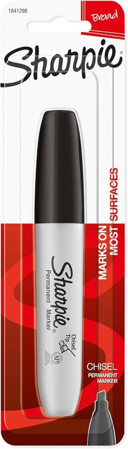 SHARPIE MARKER CHISEL TIP 1ct PERMANENT - BLACK