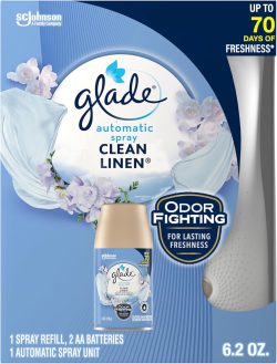 GLADE AUTOMATIC SPRAY 6.2oz STARTER KIT- CLEAN LINEN