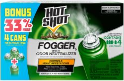 HOT SHOT FOGGER 4pk 2 oz W/ ODOR NEUTRALIZER