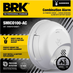DETECTOR-HARDWIRE CARBON/SMOKE w-BATTERY